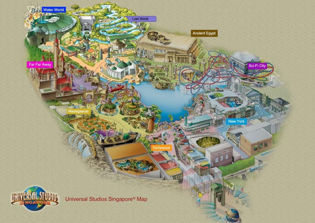 კურორტები მსოფლიოს sentosa რუკა