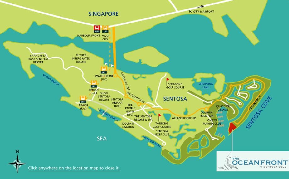 რუკა sentosa