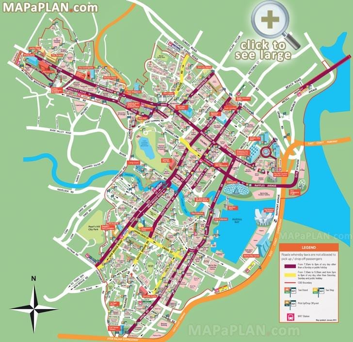 რუკა სინგაპურის ქალაქი
