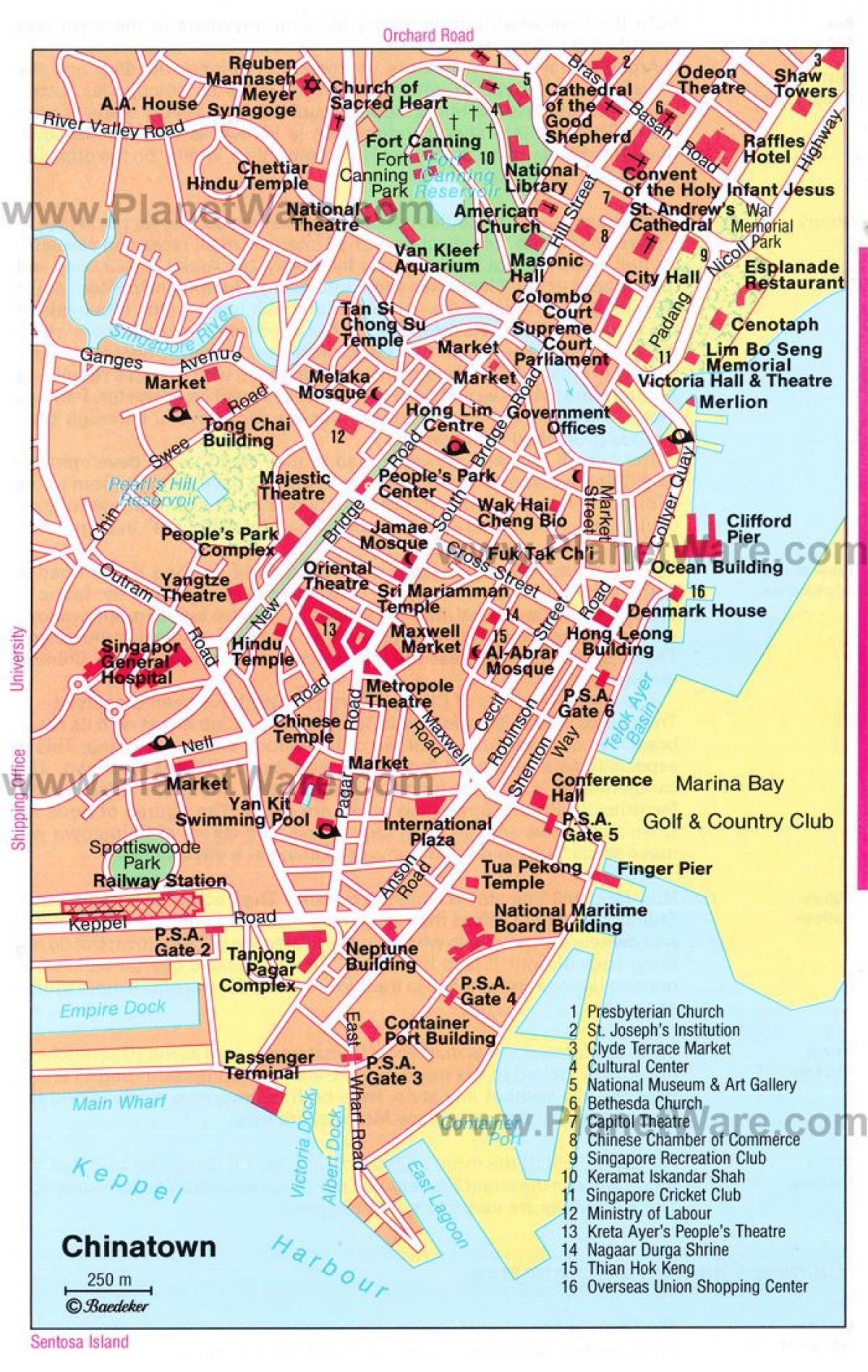 chinatown სინგაპური რუკა