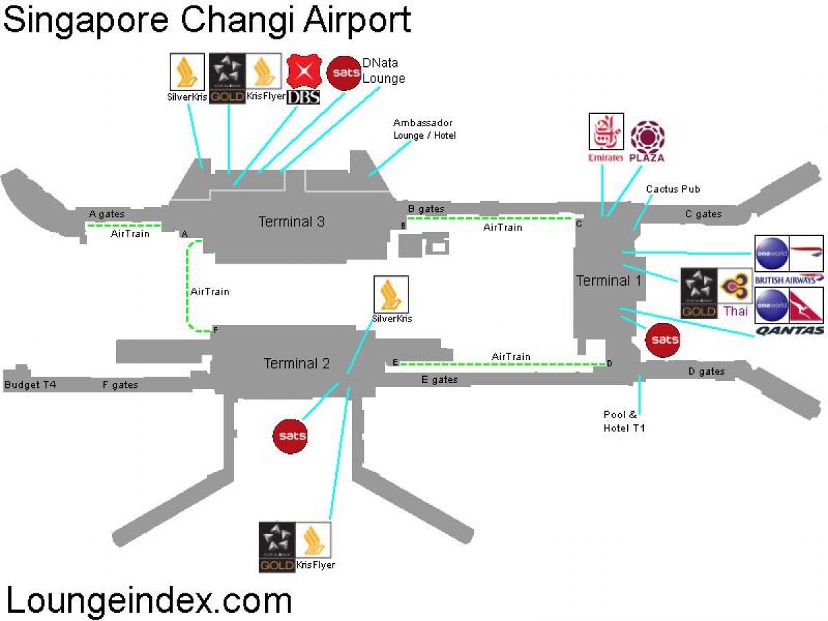 რუკა სინგაპურის აეროპორტში