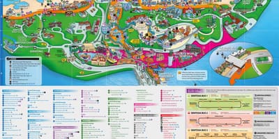 Sentosa რუკა ატრაქციონები